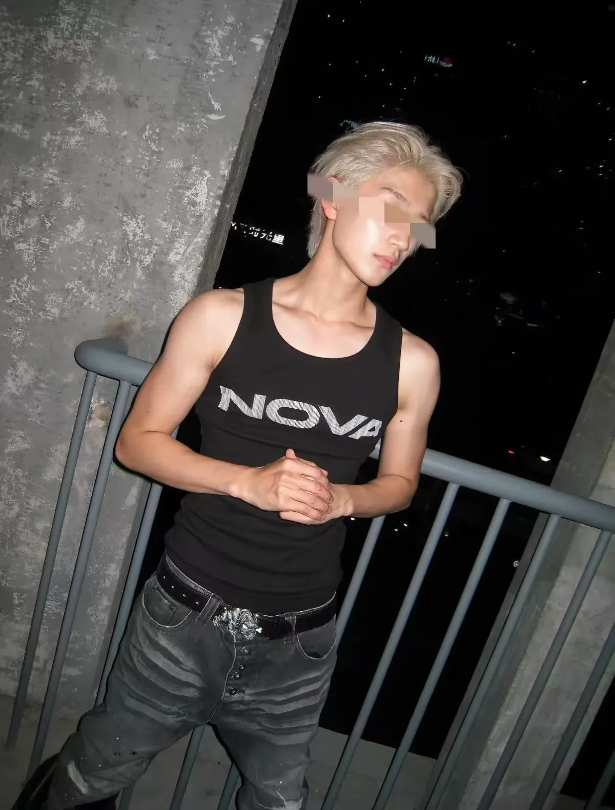 BE A DEVIL | Punk Graphic Ribbed Slim-Fit Tank Top