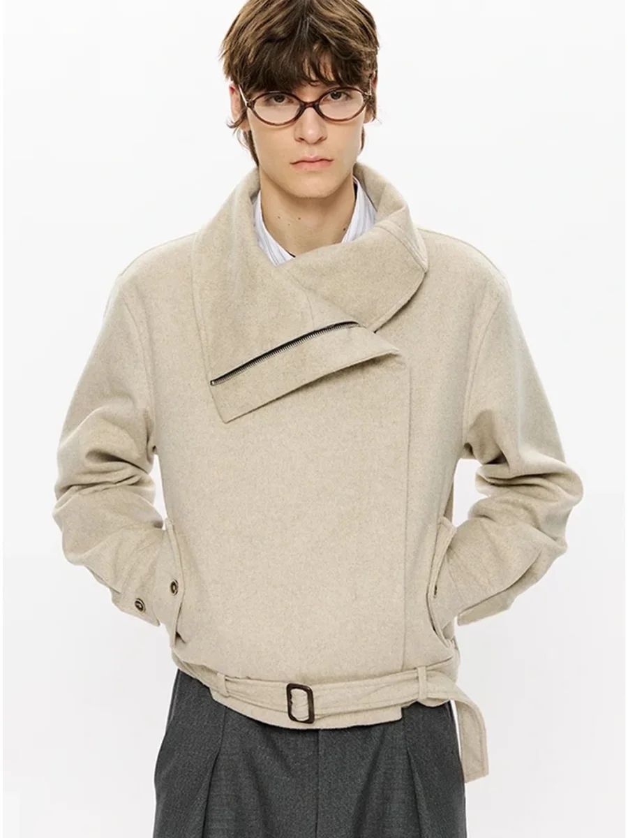 KREATE | Boxy Wool Jacket With Asymmetric Zipper - 4