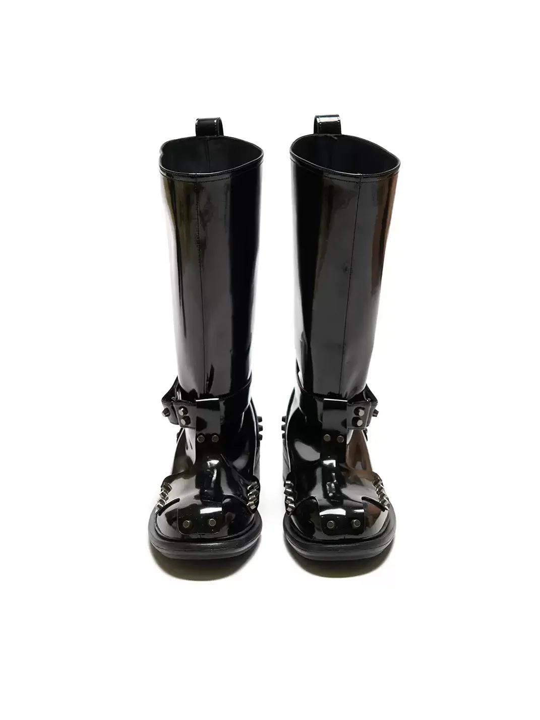 Littlegood | Square Toe Studded Biker Boots