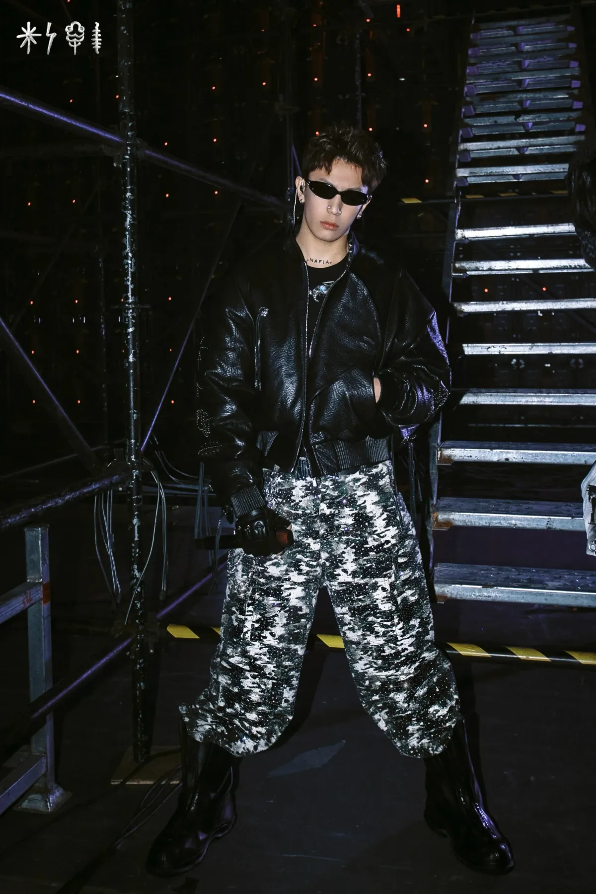 BE A DEVIL | 3D Printed Camo 18K Diamonds Cargo Pants
