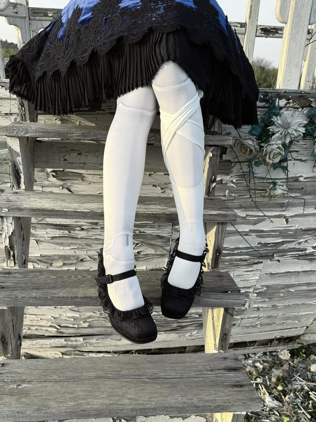 Dolly Bae | Black Lace Mary Jane Platform Heels