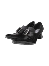 EvilStar | Gothic Black Velvet Goblet-Heel Mary Jane Shoes