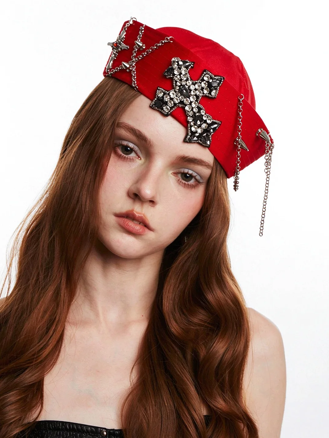 OCTO VITA | Cross Tassel Studded Octagonal Sailor Cap