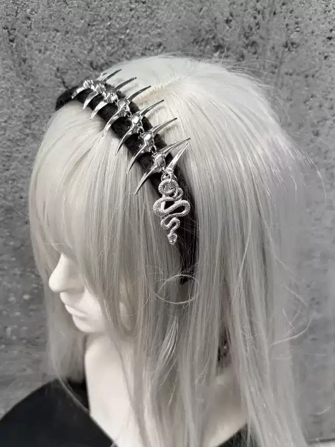 MBJDHZZ | Gothic Spiked Snake Pendant Headband