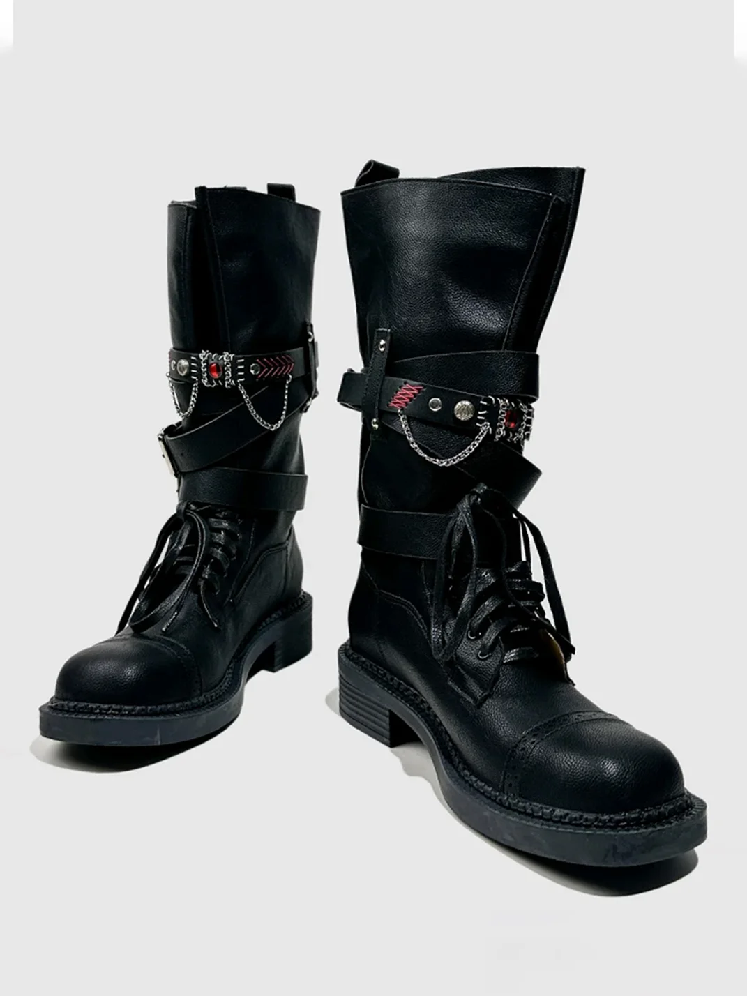 Visual focus | Distressed Caramel Brown Combat Boots