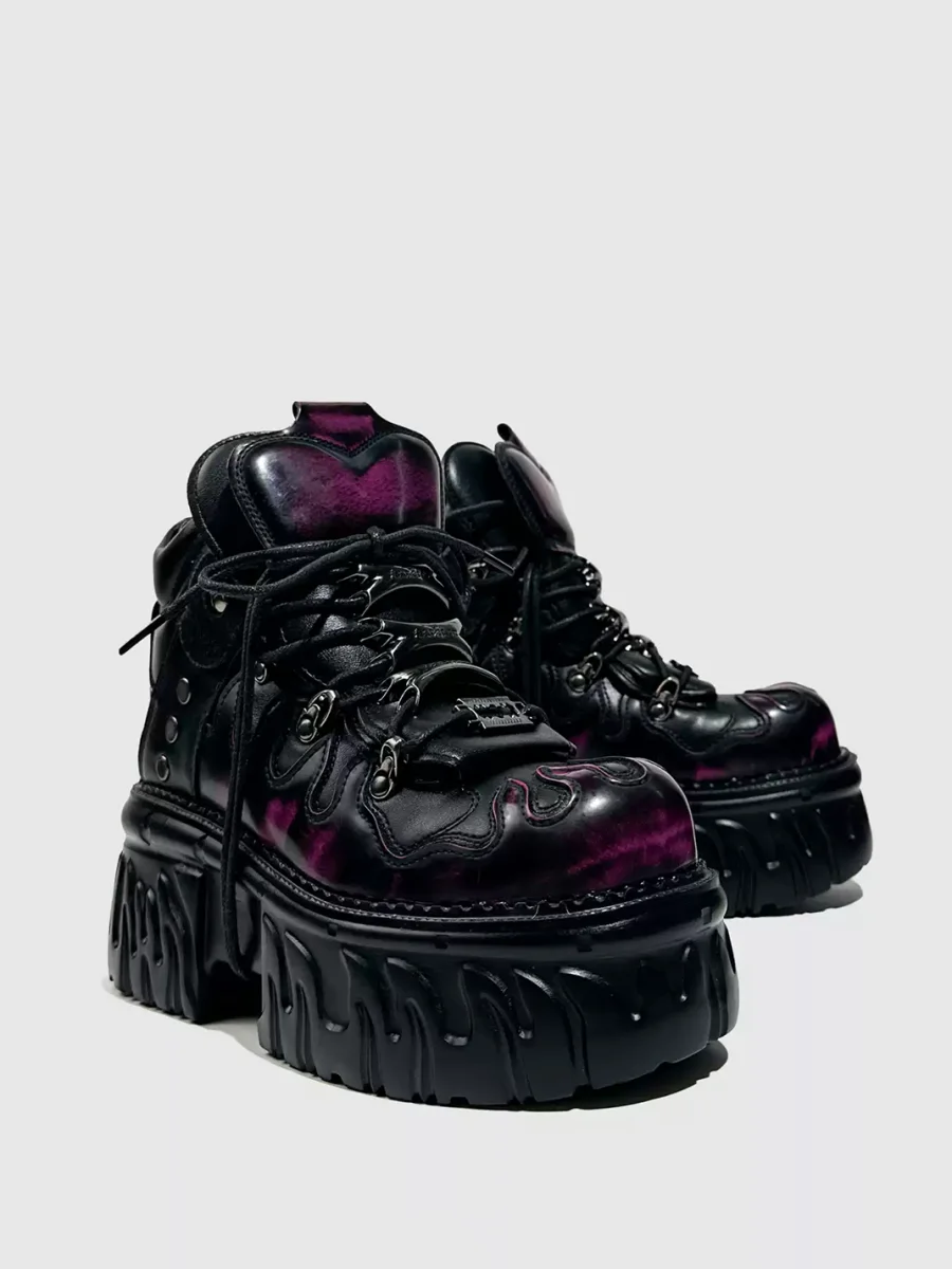 Visual focus | Punk Platform Leather Shoes - 3