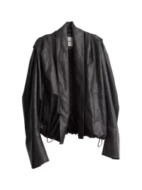 Jnylon studios | Pleated Oversized Faux Leather Jacket