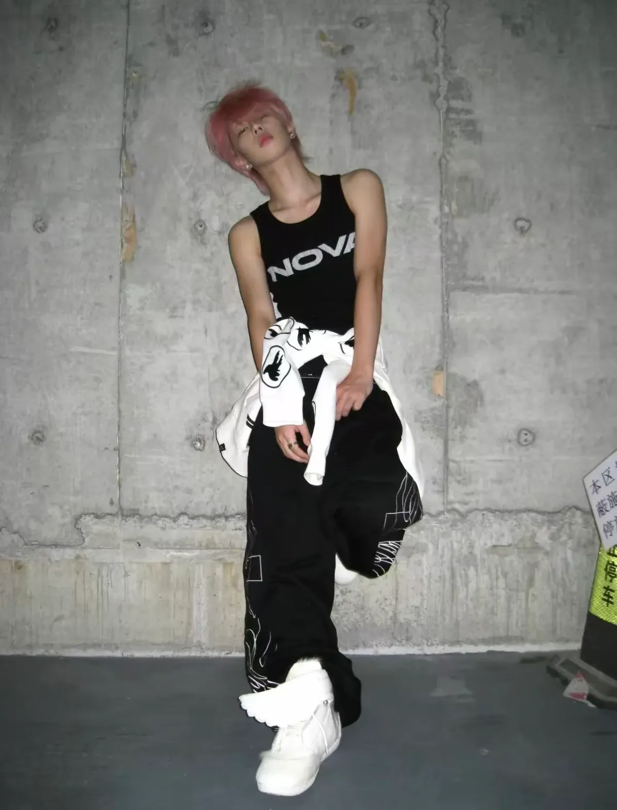 BE A DEVIL | Punk Graphic Ribbed Slim-Fit Tank Top