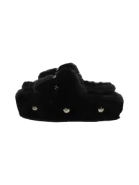 MMLQJD | Studded Plush Platform Slippers