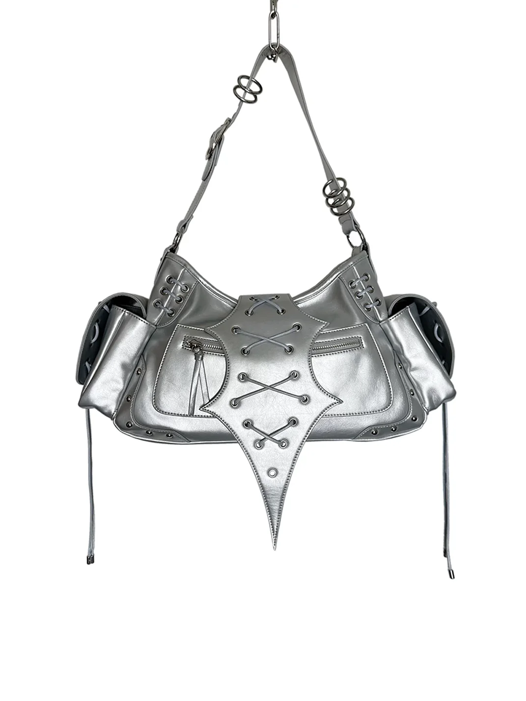Antiphase | Punk Lace-Up Crossbody Shoulder Bag