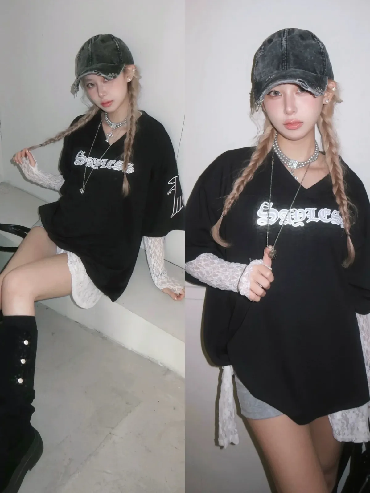 BE A DEVIL丨Sanskrit Letter Hockey Jersey T-Shirt