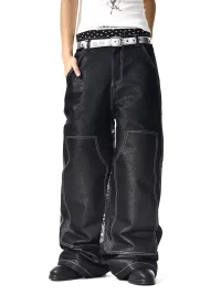 Fourth3ex | Horse And Dragon Embroidered Baggy Wide-Leg Jeans