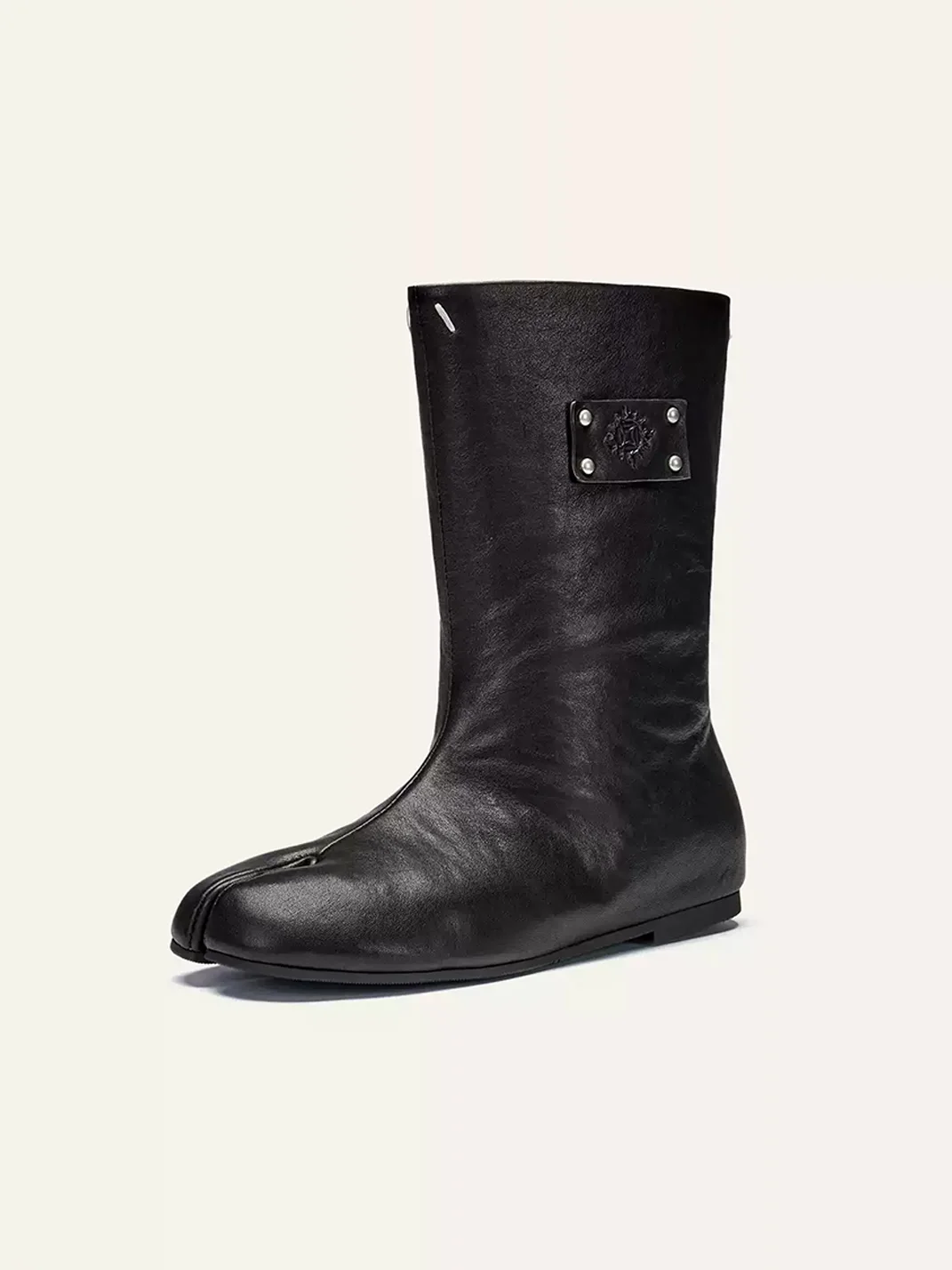 XMZY | Split-Toe Leather Boots With Hidden Lift
