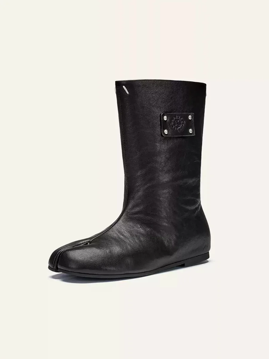 XMZY | Split-Toe Leather Boots With Hidden Lift - 2