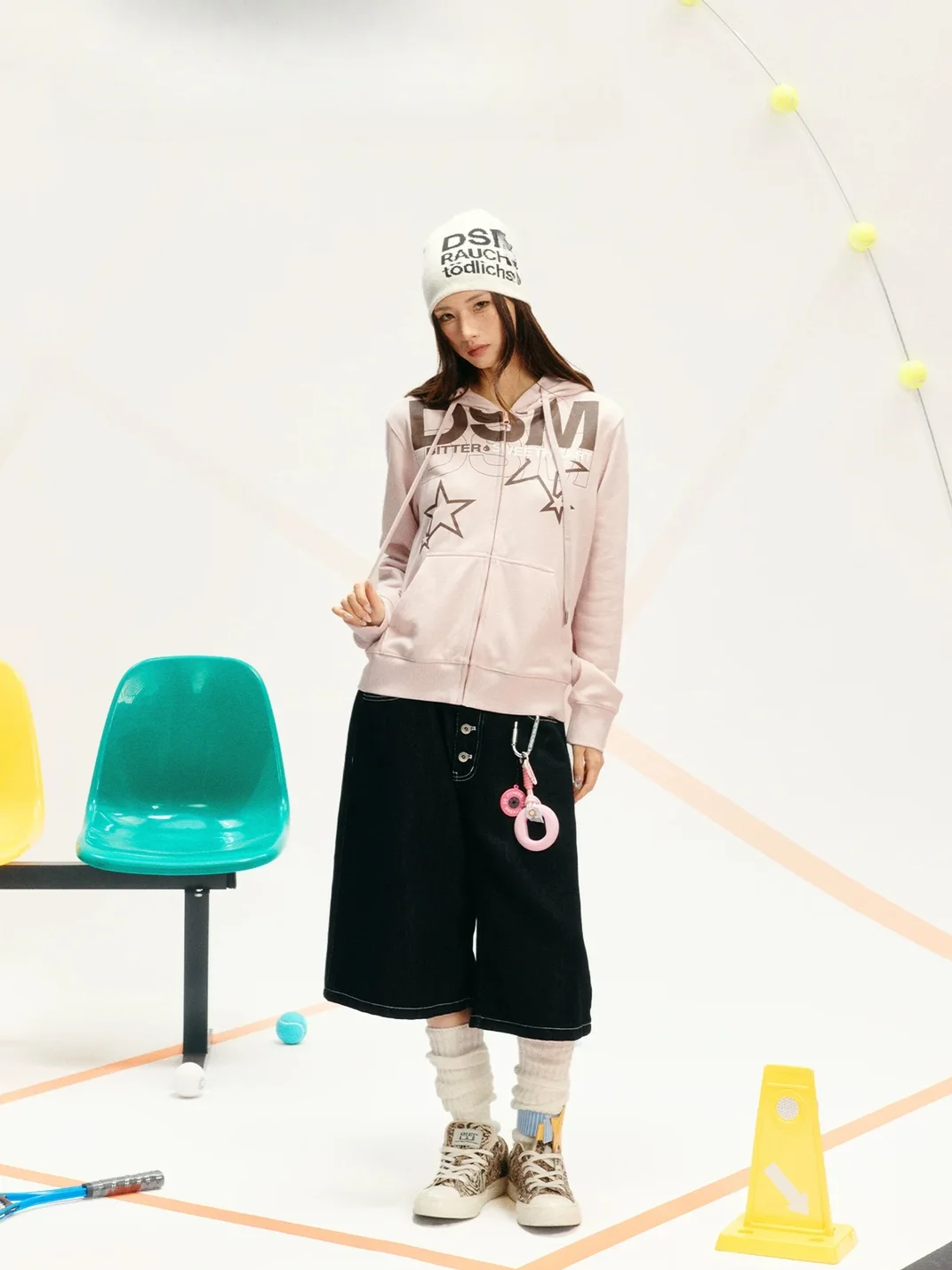 DONSMOKE | Set-In Shoulder Hooded Cardigan Sweatshirt