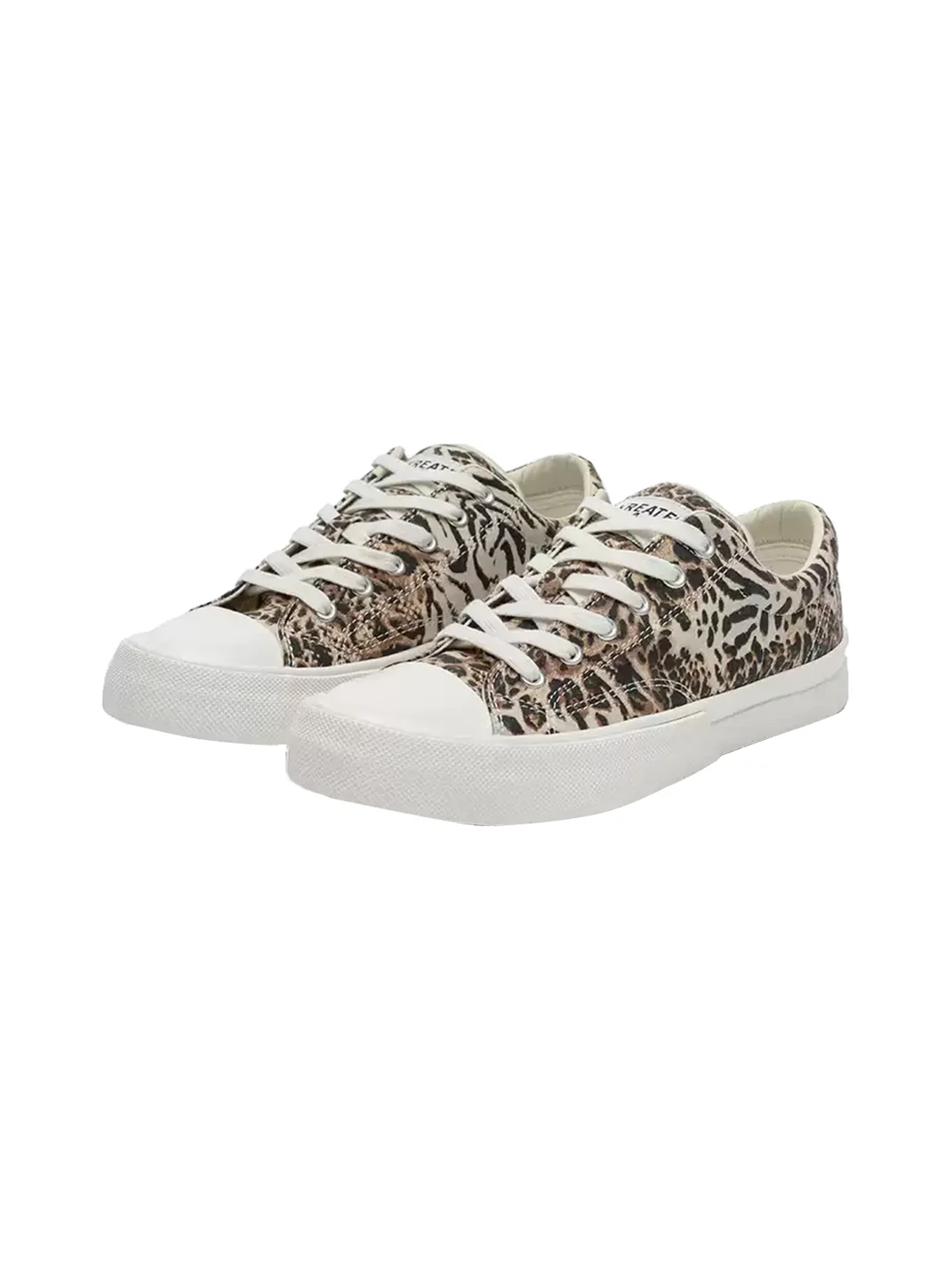 KREATE | Low-Top Thick-Sole Canvas Sneakers