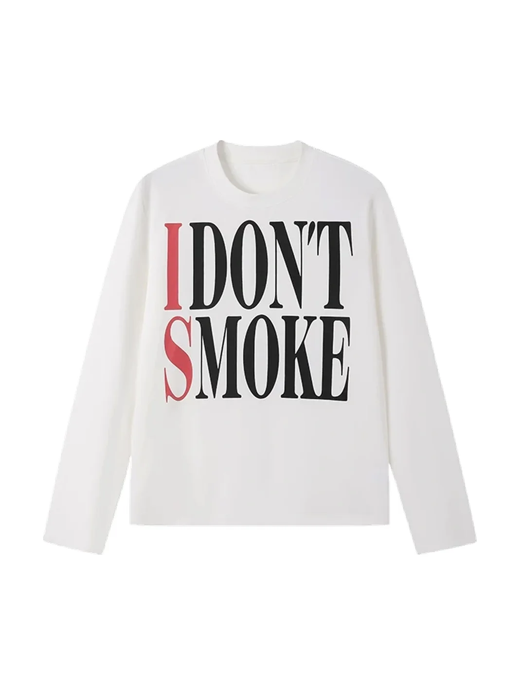 DONSMOKE | Slim Fit Large Logo Long Sleeve T-Shirt