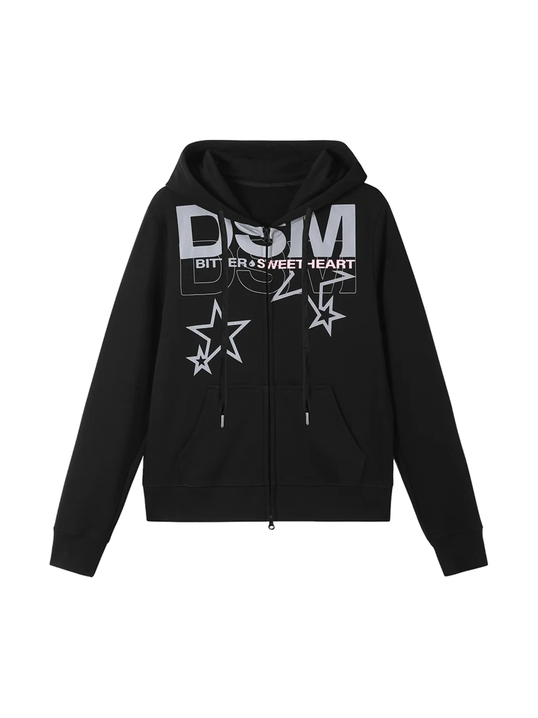 DONSMOKE | Set-In Shoulder Hooded Cardigan Sweatshirt