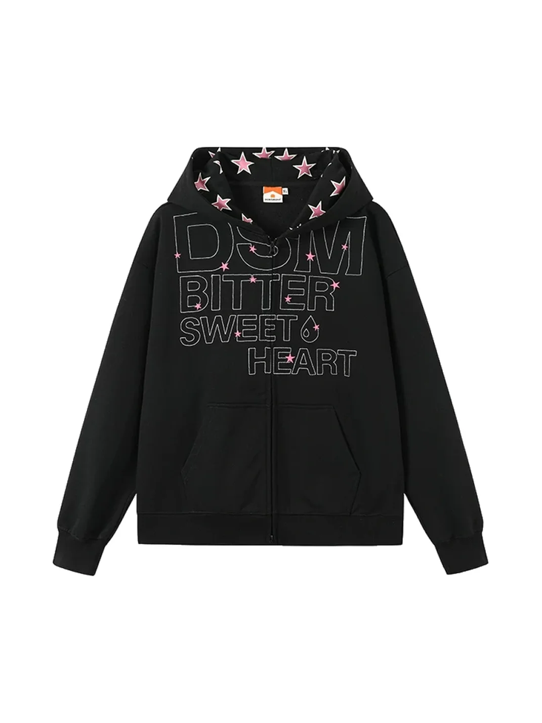DONSMOKE | Oversized Contrast Star Print Hoodie