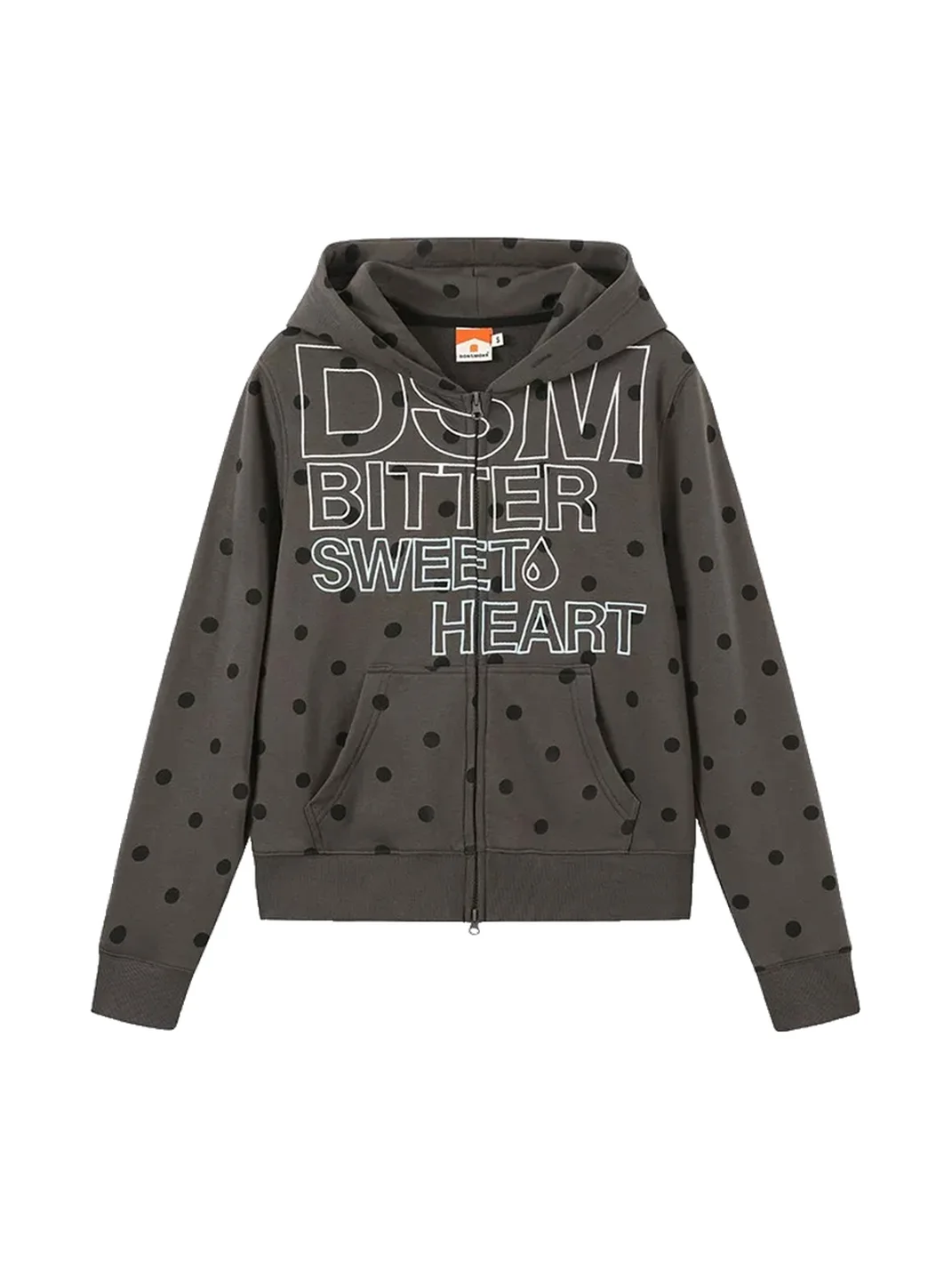 DONSMOKE | Polka Dot Set-In Shoulder Logo Sweatshirt