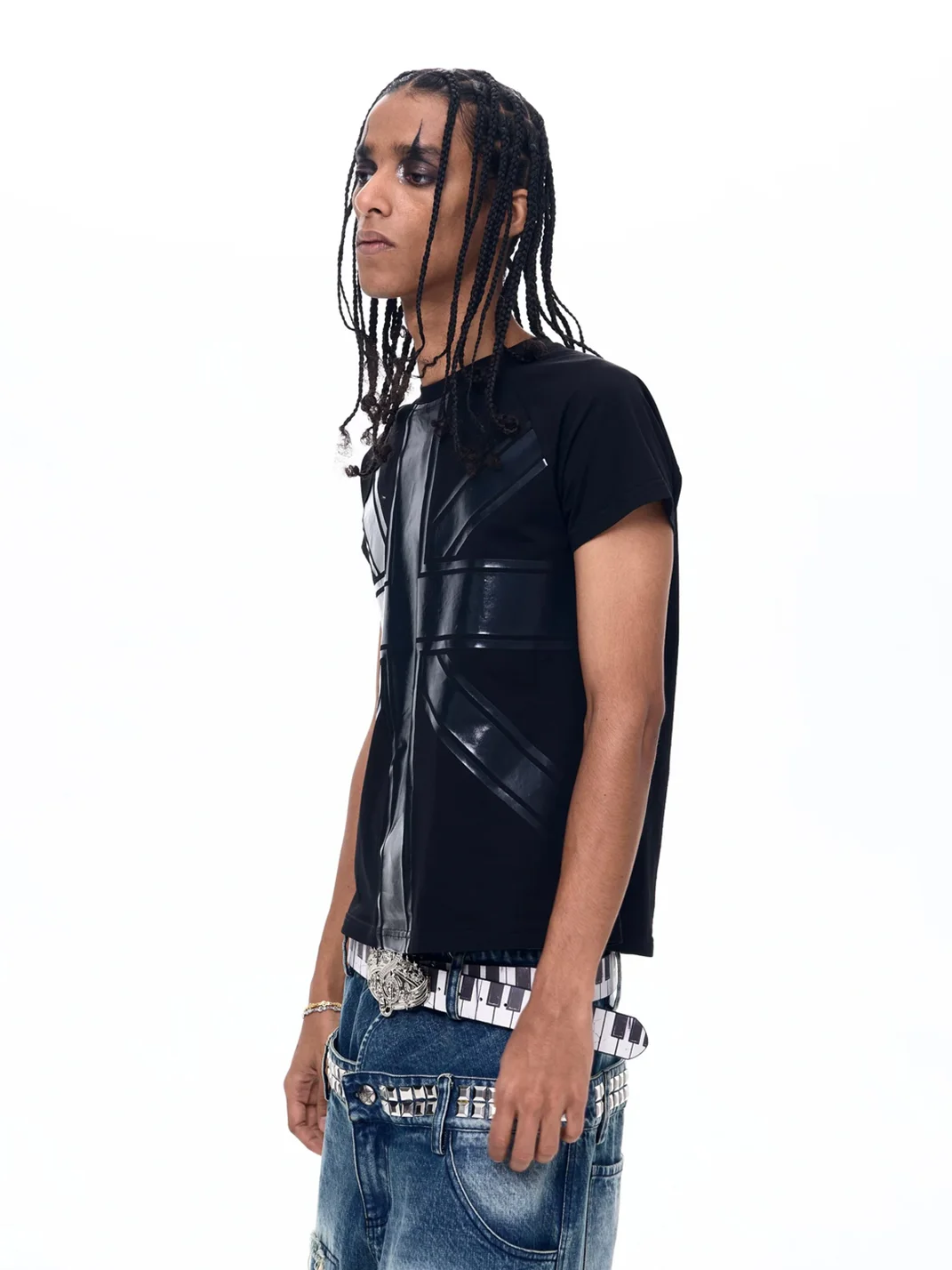 Fourth3ex | Cross Print Crew Neck Short Sleeve T-Shirt