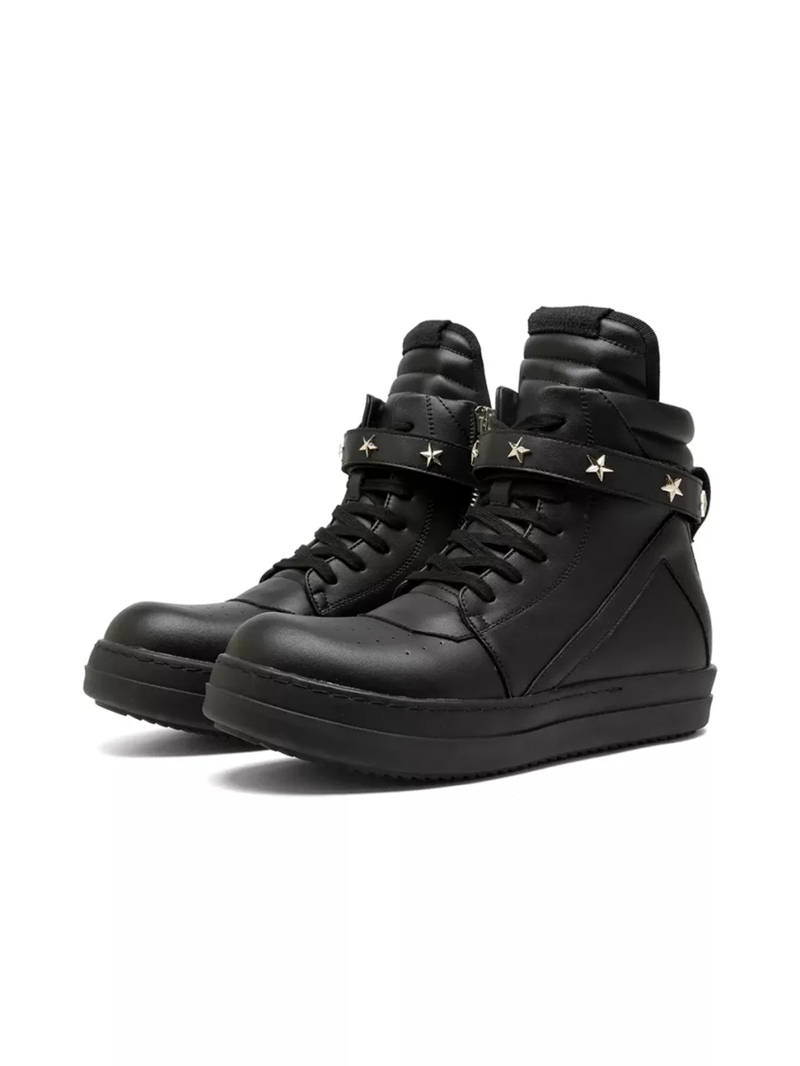 FGMM | Star-Studded Side-Zip High-Top Platform Sneakers - 2