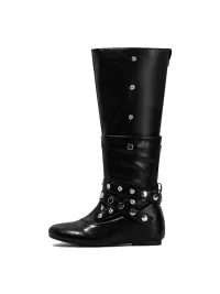 LMDD | Black Studded Platform Tall Boots