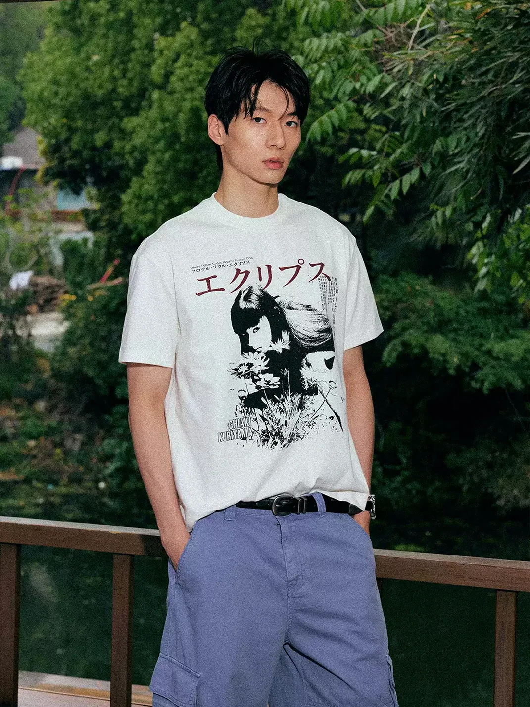 KREATE | Vintage Portrait Floral Print Short Sleeve T-Shirt