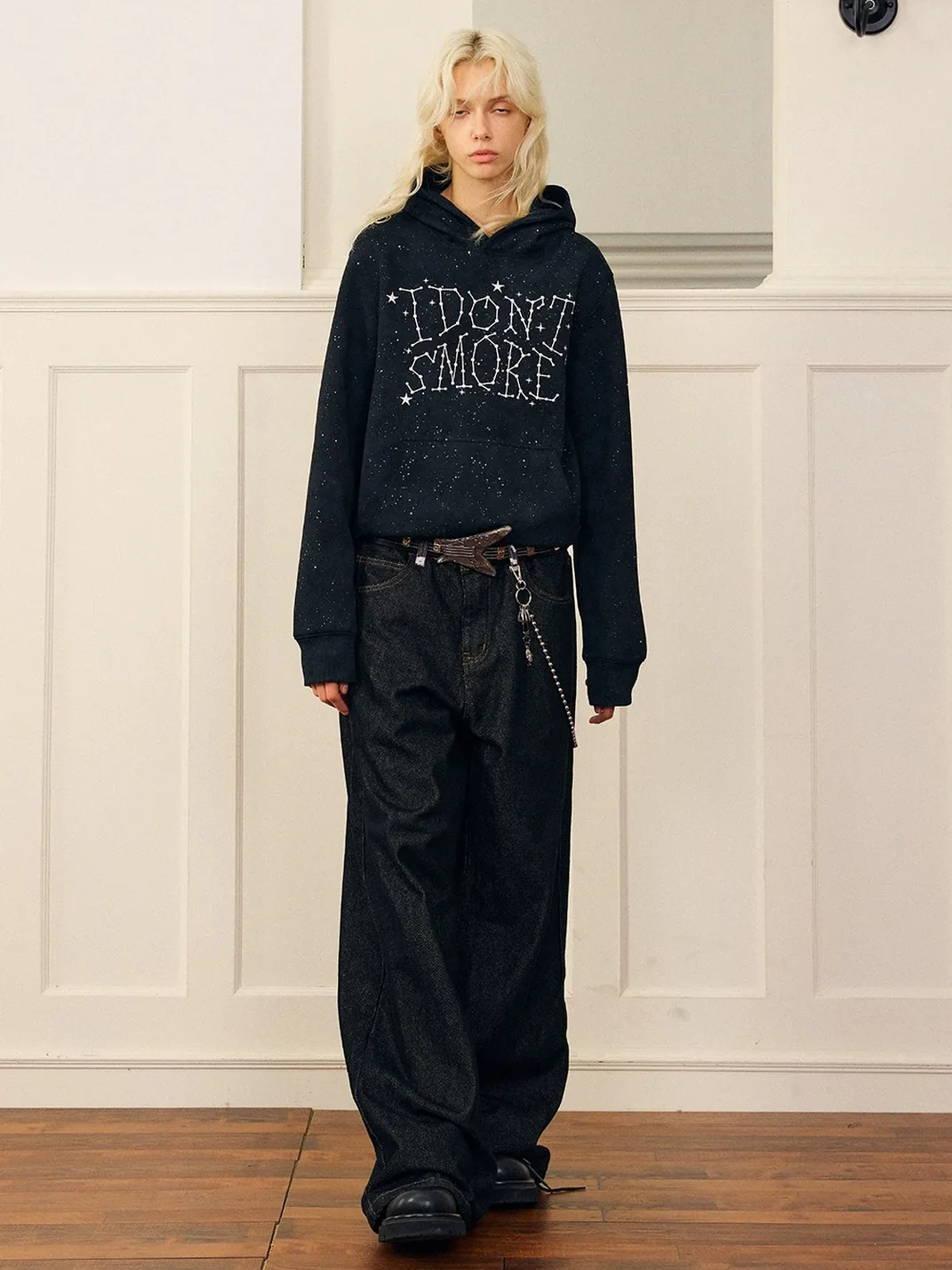 DONSMOKE | Reflective Constellation Drop-Shoulder Hoodie