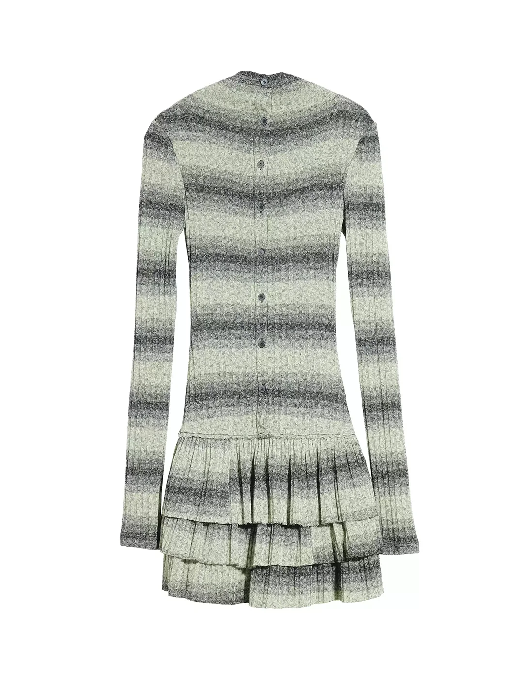 Jnylon studios | Faux Two-Piece Striped Ruffle Knit Mini Dress