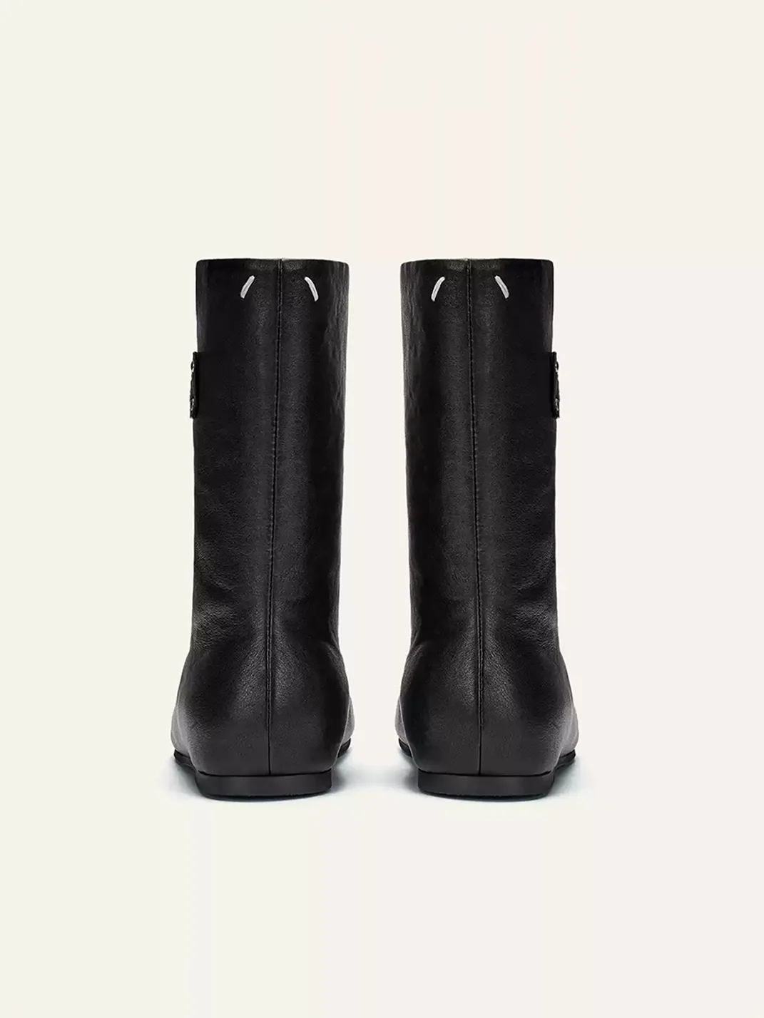 XMZY | Split-Toe Leather Boots With Hidden Lift