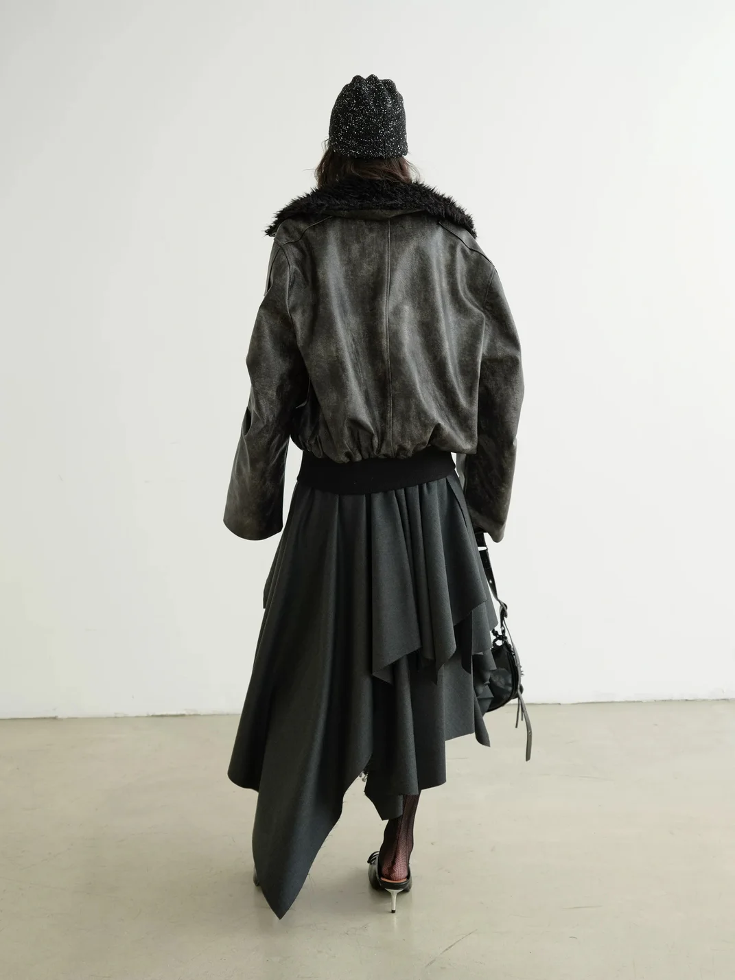 Jnylon studios | Asymmetric Slit Skirt