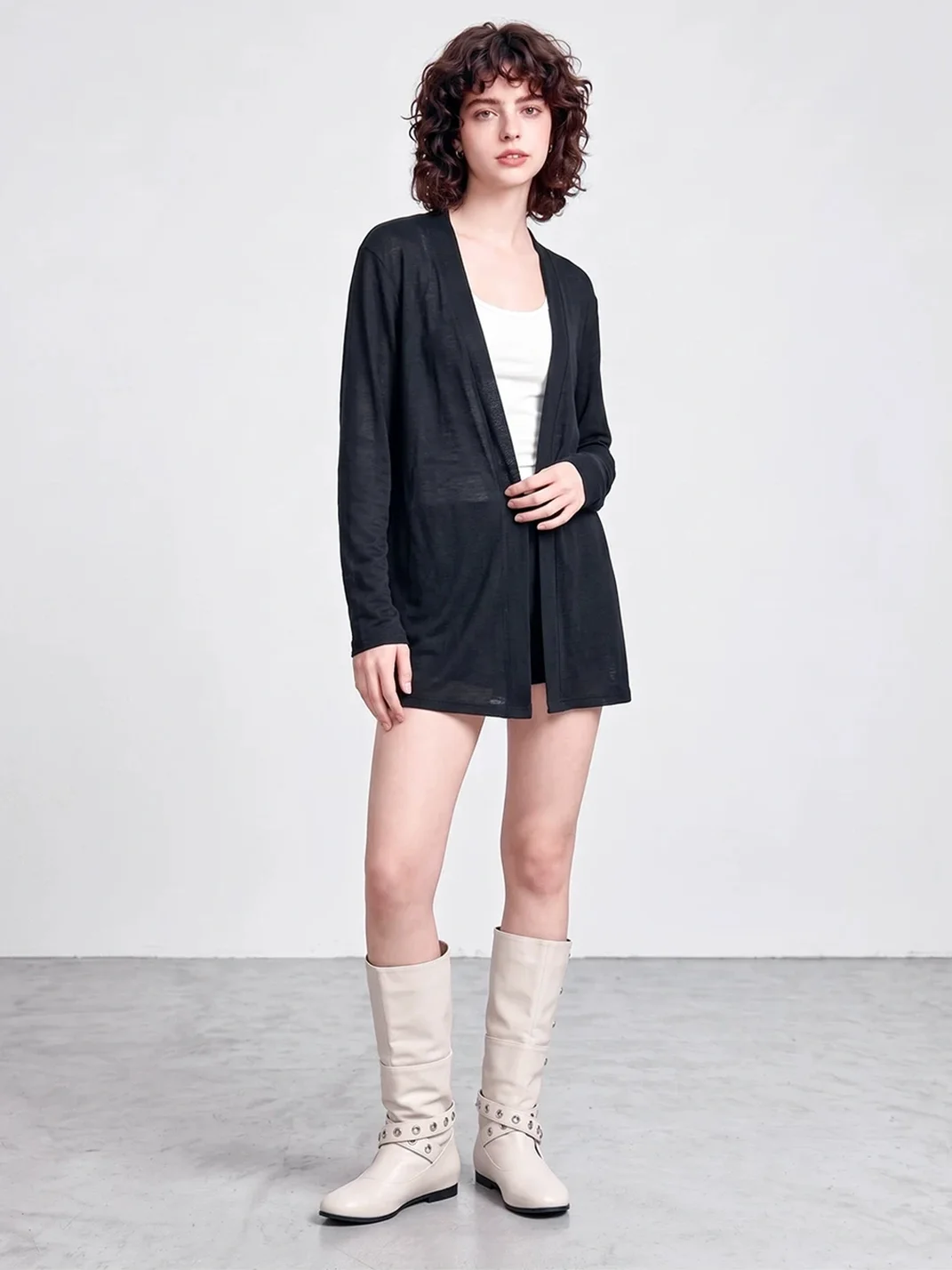 LMDD | Convertible Studded Round Toe Hidden Lift Tall Boots