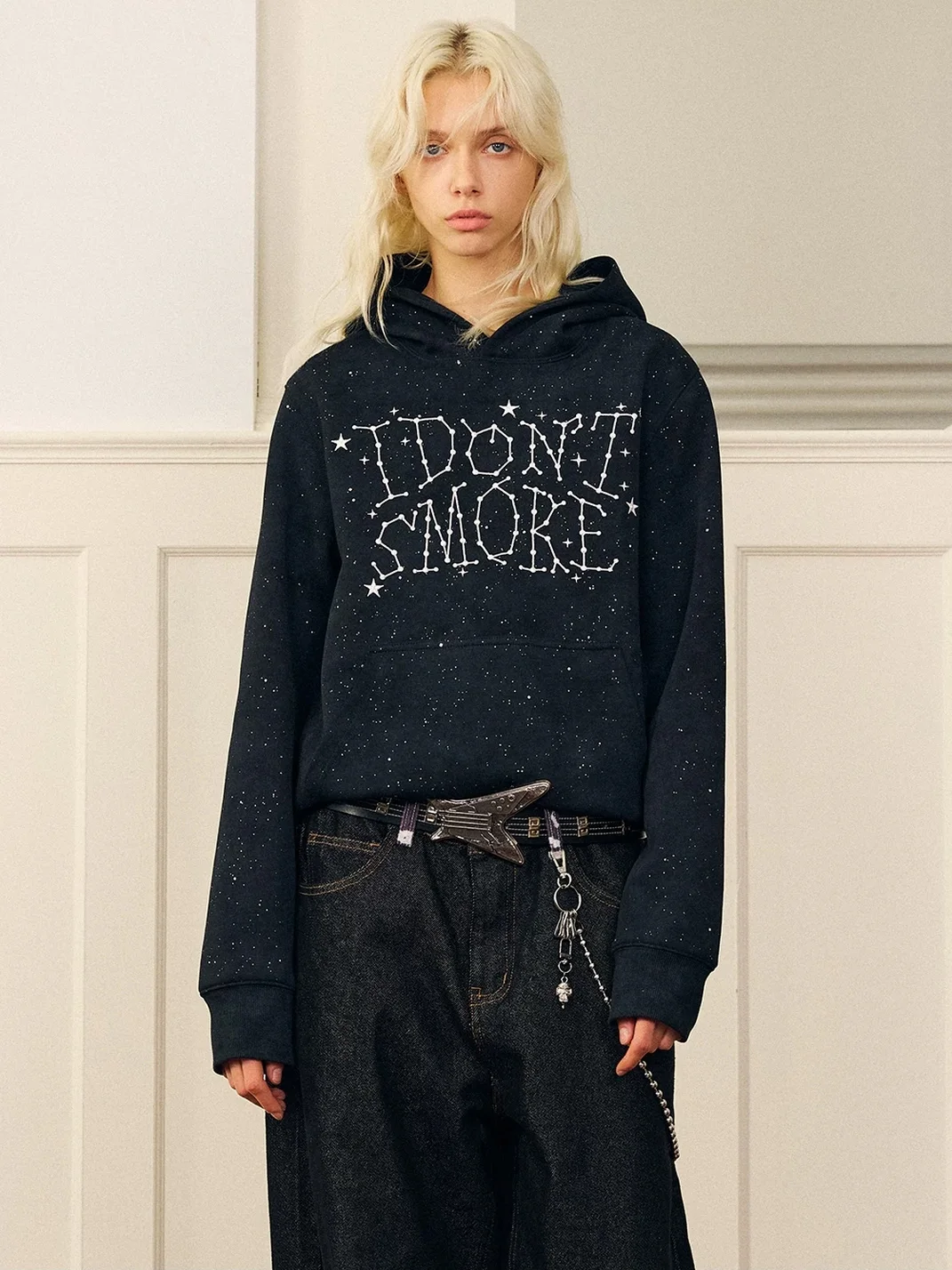 DONSMOKE | Reflective Constellation Drop-Shoulder Hoodie