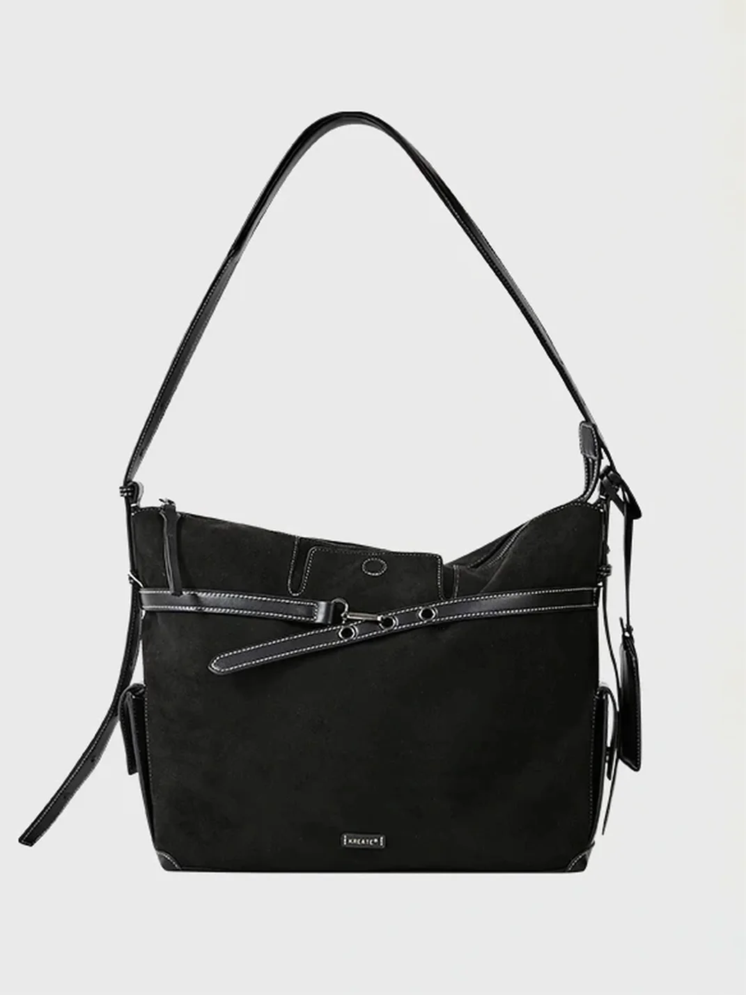 KREATE | Suede Adjustable Strap Shoulder Tote Bag