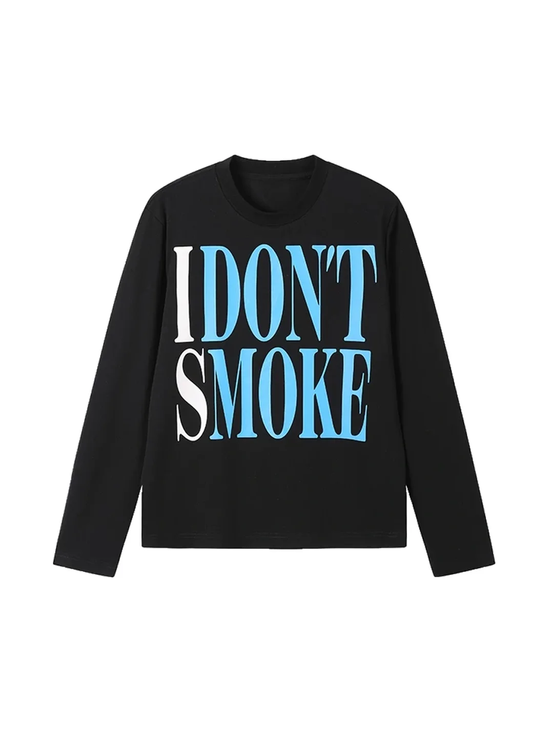 DONSMOKE | Slim Fit Large Logo Long Sleeve T-Shirt