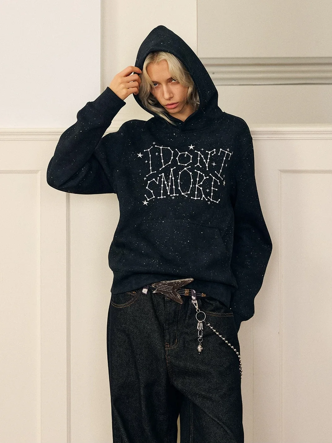 DONSMOKE | Reflective Constellation Drop-Shoulder Hoodie