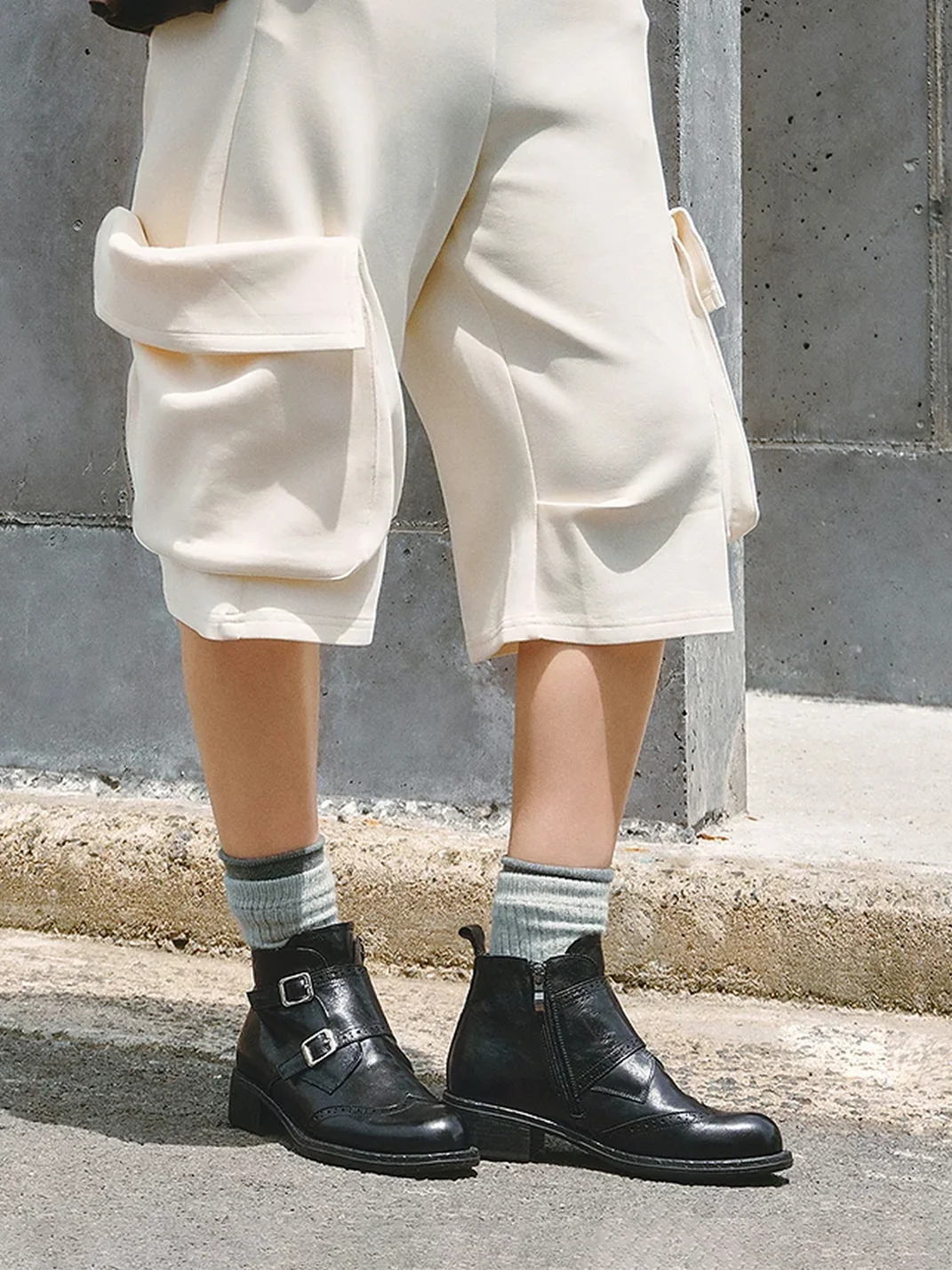 QBDGFQJD | Brogue Thick-Sole Ankle Boots