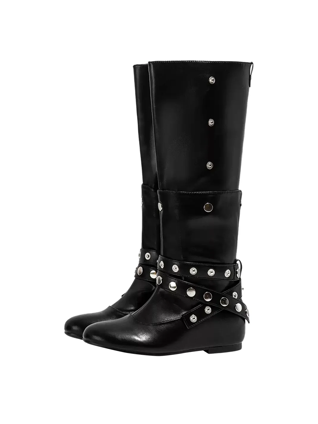 LMDD | Black Studded Platform Tall Boots