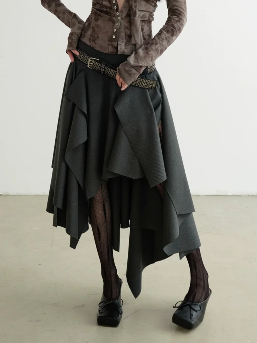 Jnylon studios | Asymmetric Slit Skirt - 2