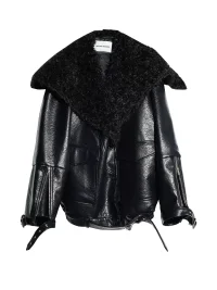 Jnylon studios | Oversized Mid-Length PU Jacket With Large Lapels