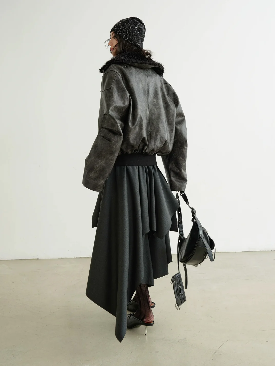 Jnylon studios | Asymmetric Slit Skirt