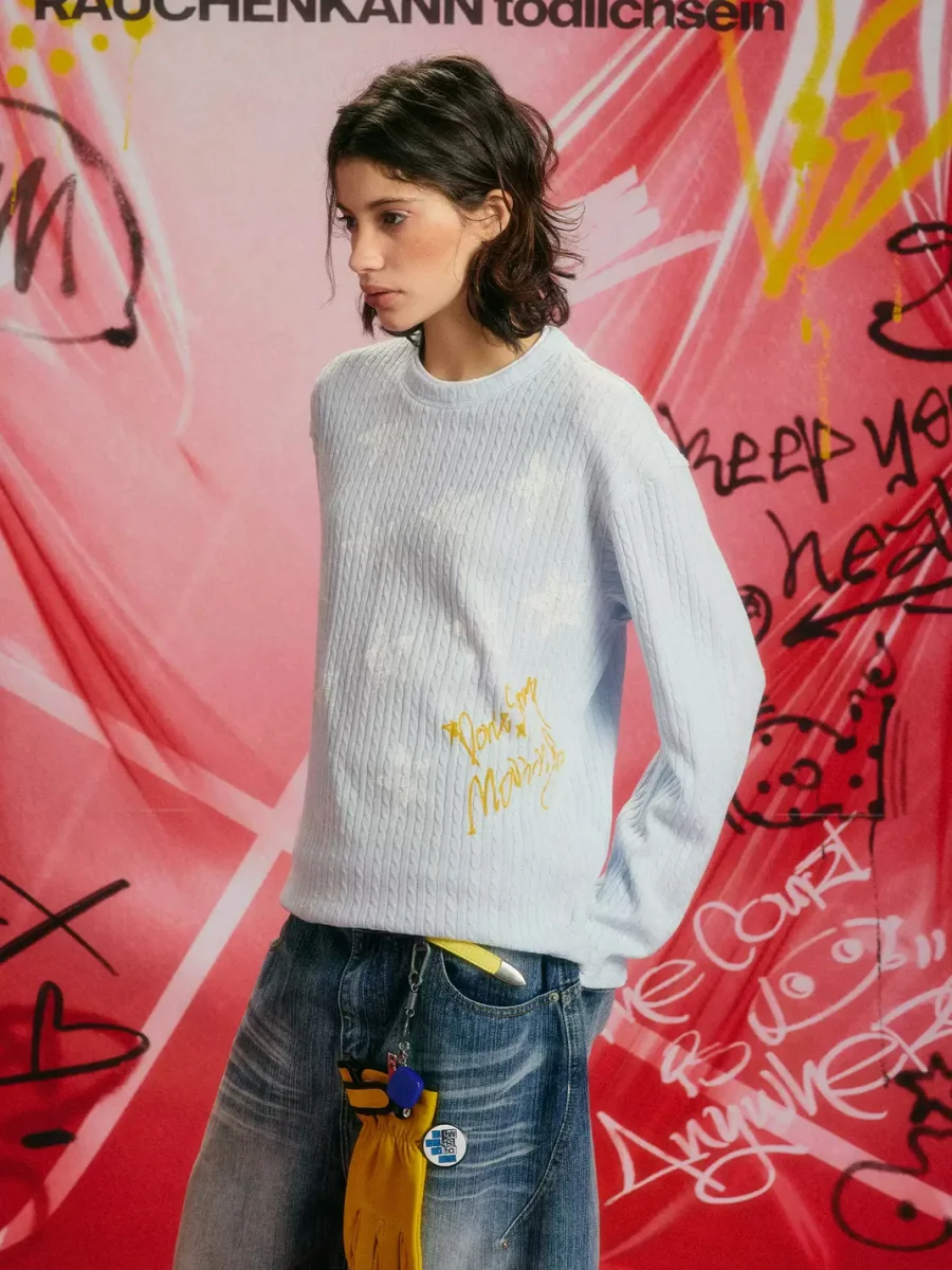 DONSMOKE | Relaxed Fit Faux-Layered Knit Long Sleeve T-Shirt - 3