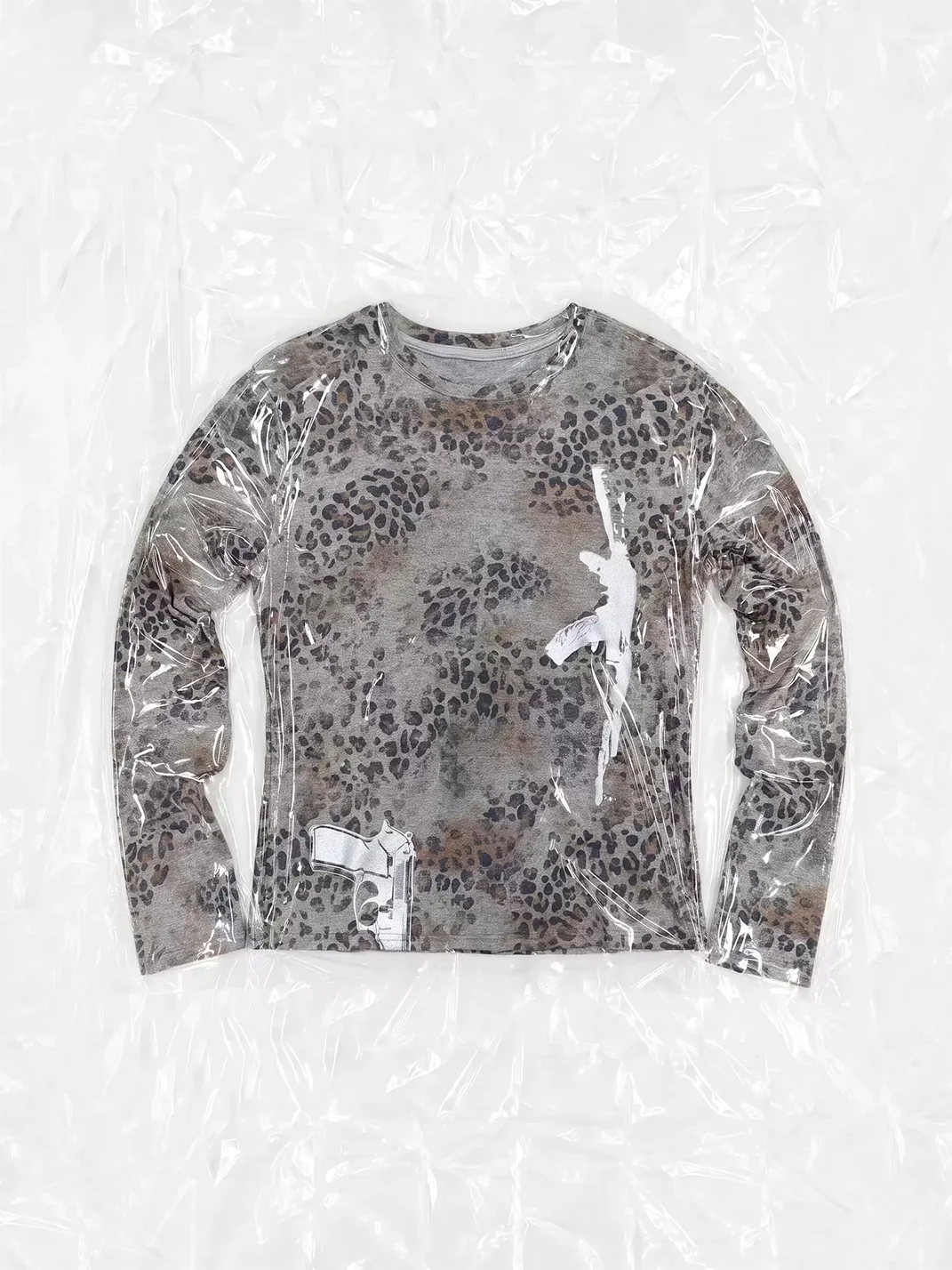 Fourth3ex | Leopard Wing Graphic Long-Sleeve T-Shirt