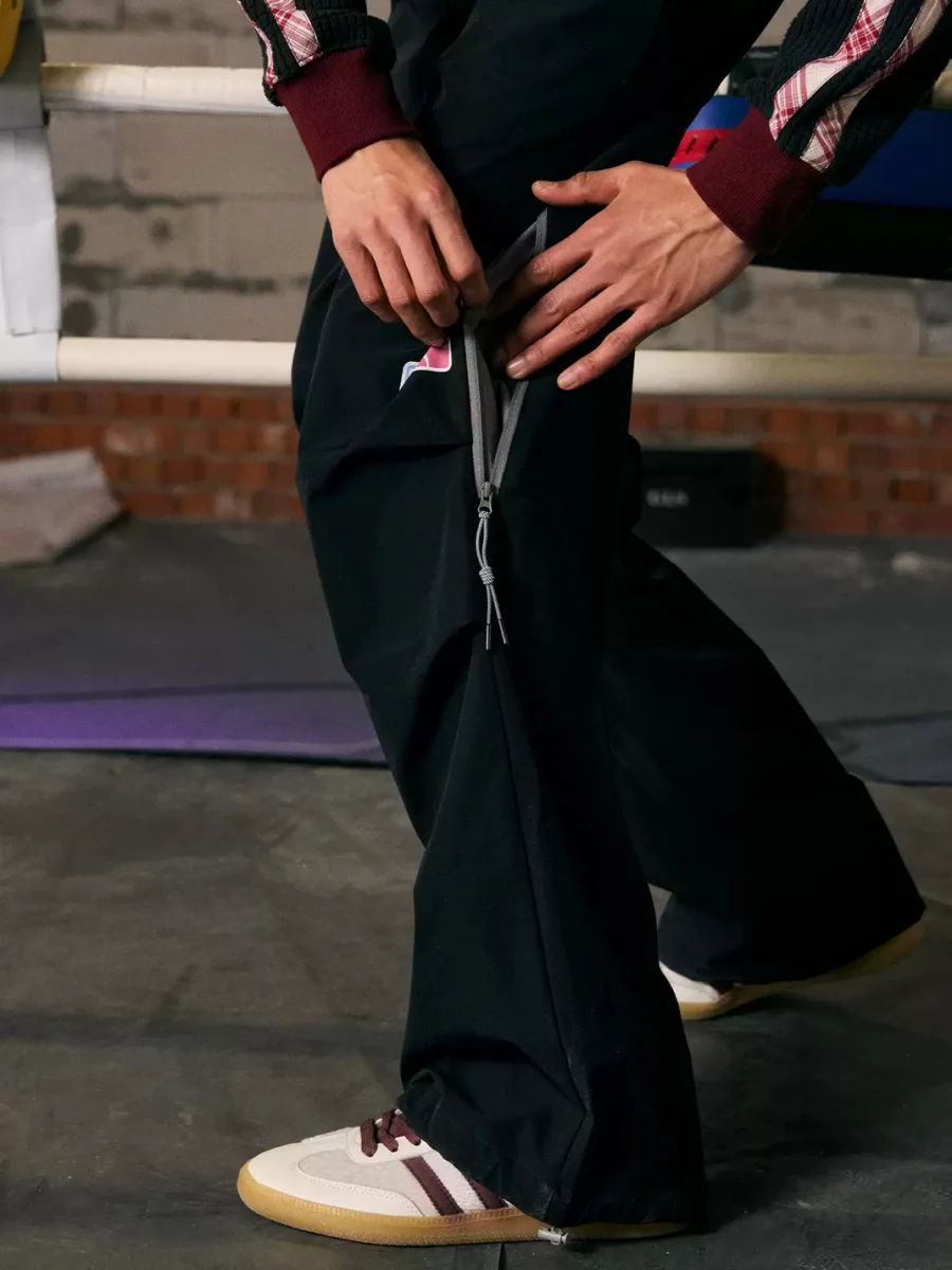 DONSMOKE | Printed Stretch Colorblock Hiking Parachute Pants - 4
