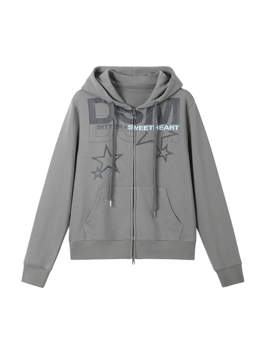 DONSMOKE | Set-In Shoulder Hooded Cardigan Sweatshirt
