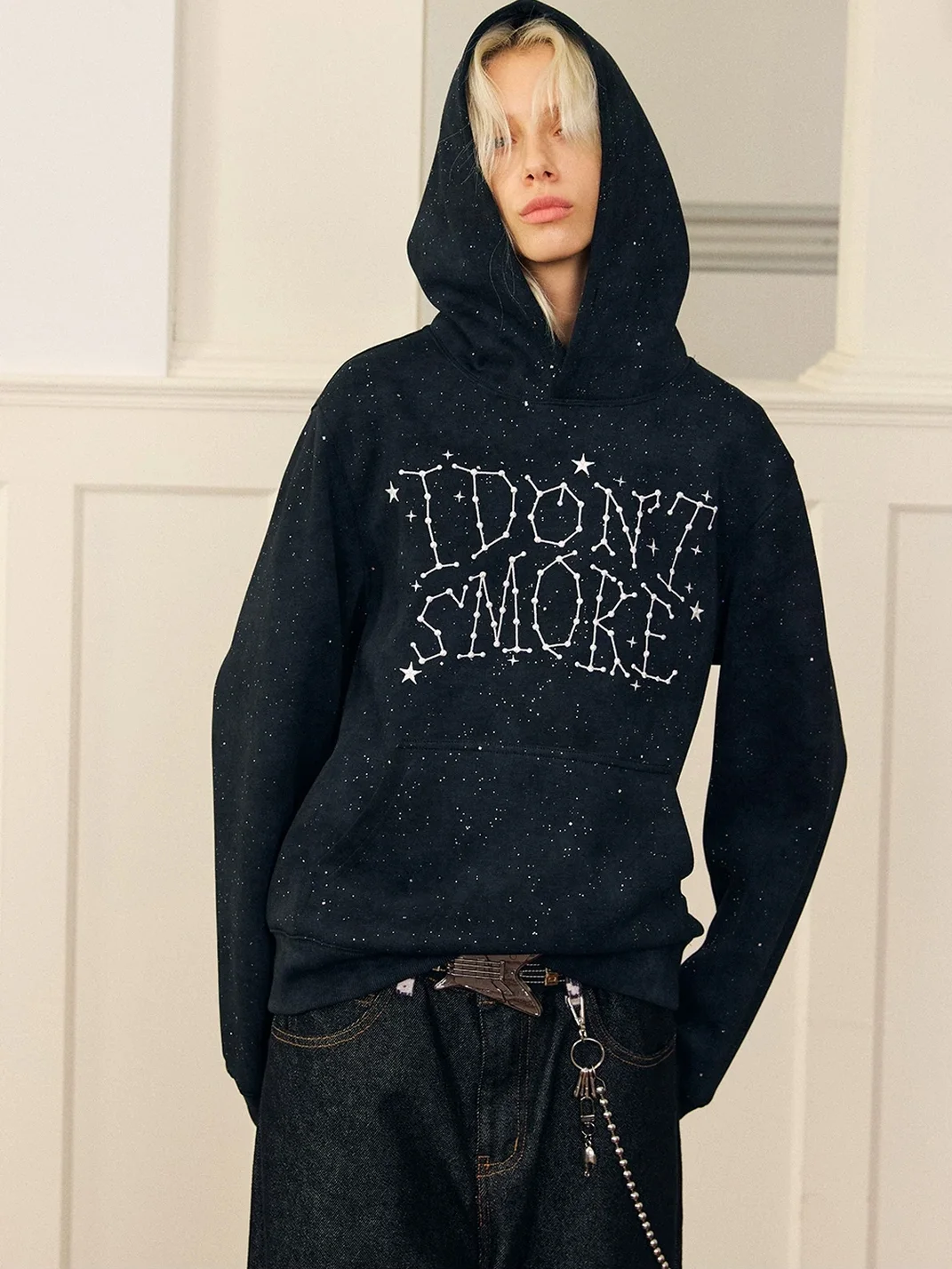 DONSMOKE | Reflective Constellation Drop-Shoulder Hoodie