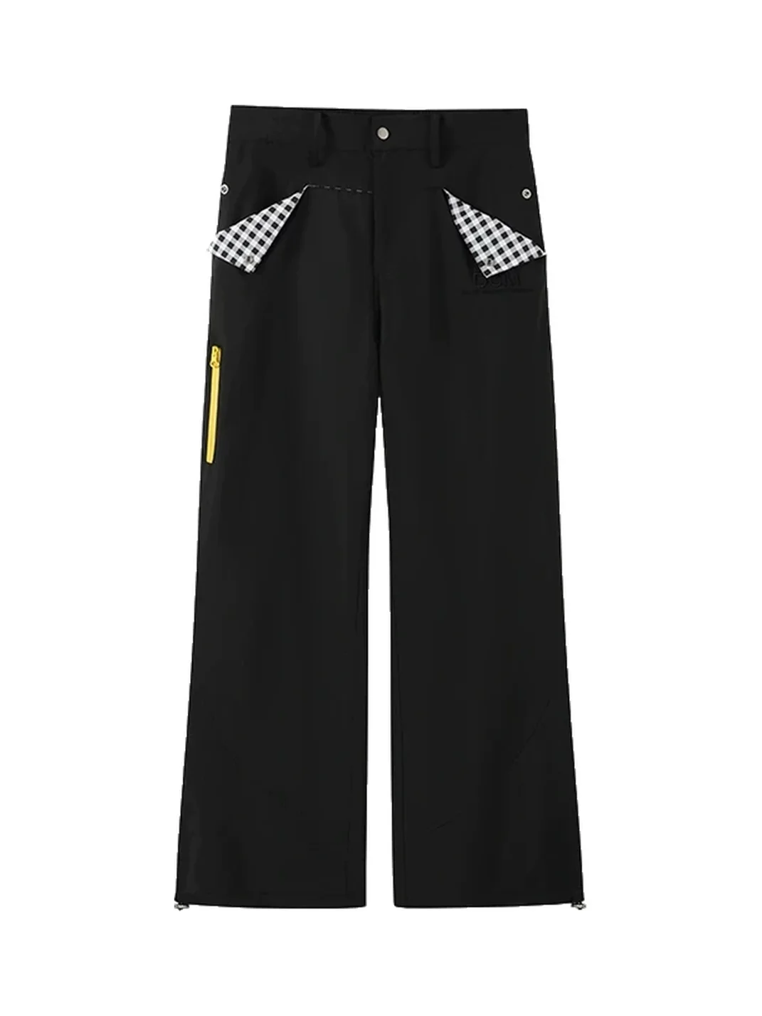 DONSMOKE | Checkerboard Asymmetric-Zip Hardshell Jacket And Pants Set