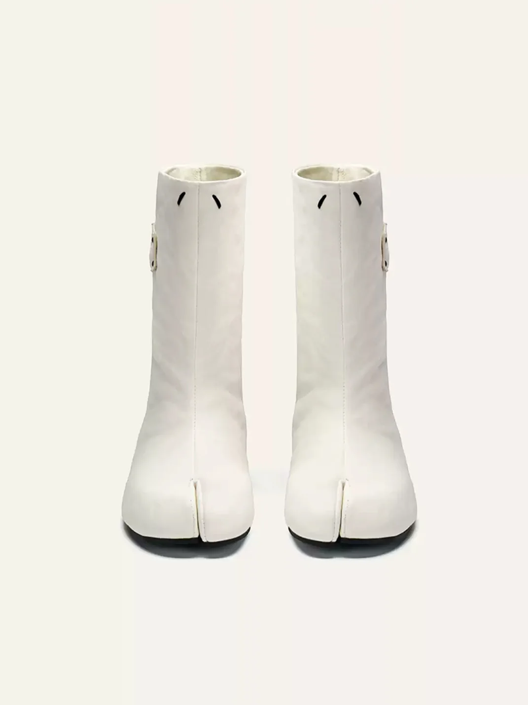 XMZY | Split-Toe Leather Boots With Hidden Lift