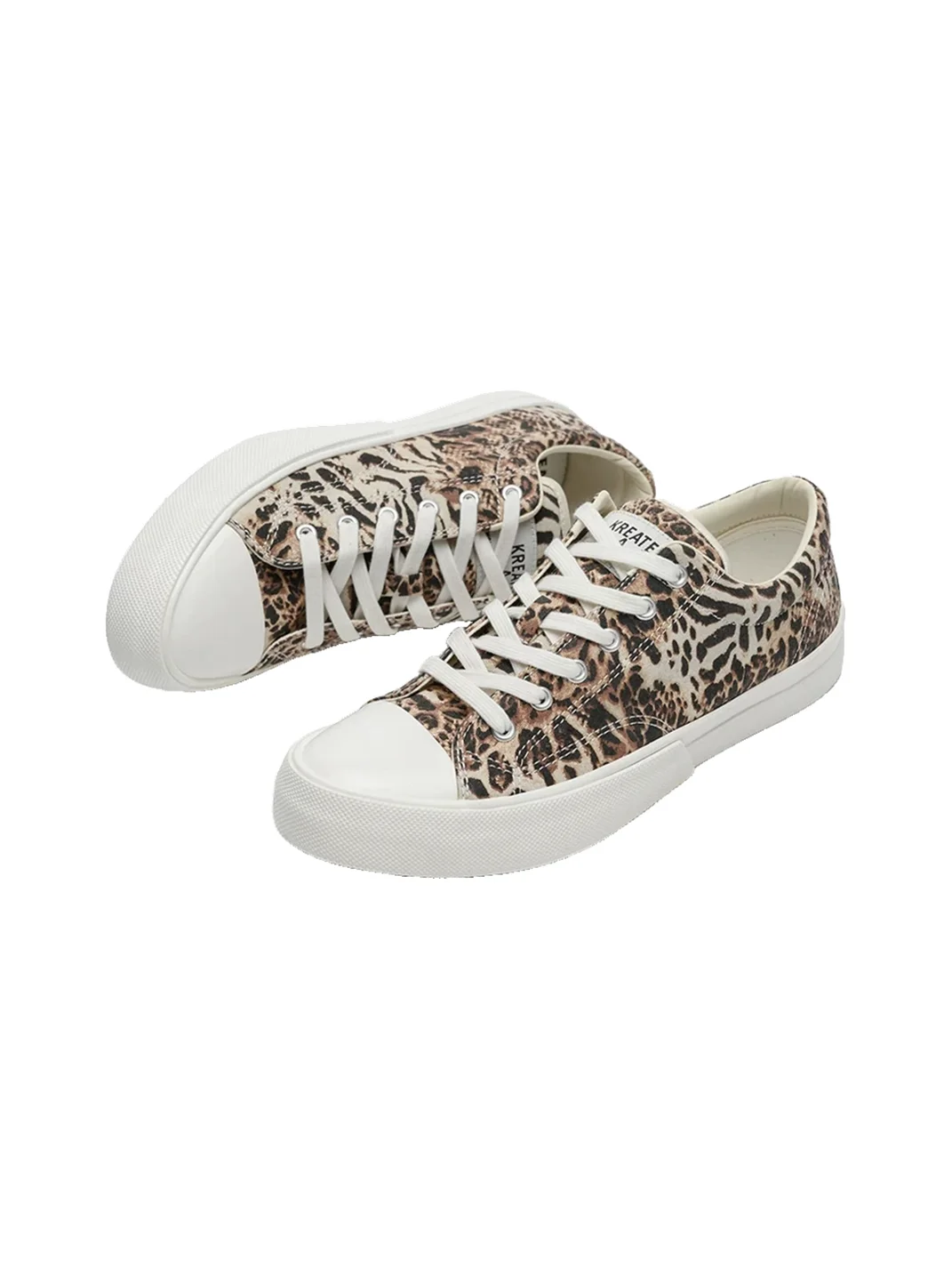 KREATE | Low-Top Thick-Sole Canvas Sneakers